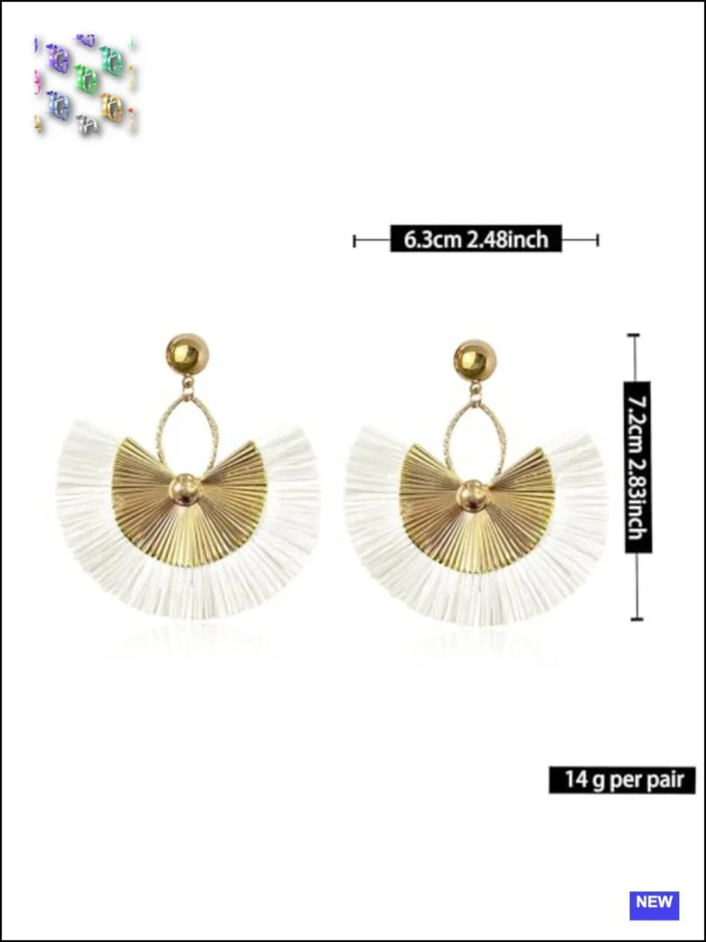 Straw Tassel Statement Earrings Bohemian Geometric Handmade Dangle Earrings